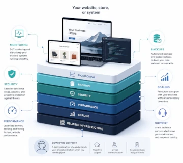 Hosting infrastructure for business websites and systems